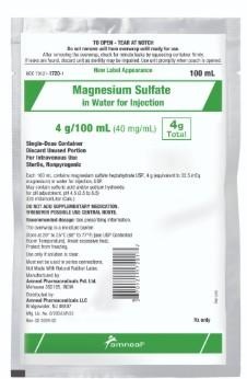 Image of Magnesium Sulfate in Water for Injection, USP 4 g/100mL foil package